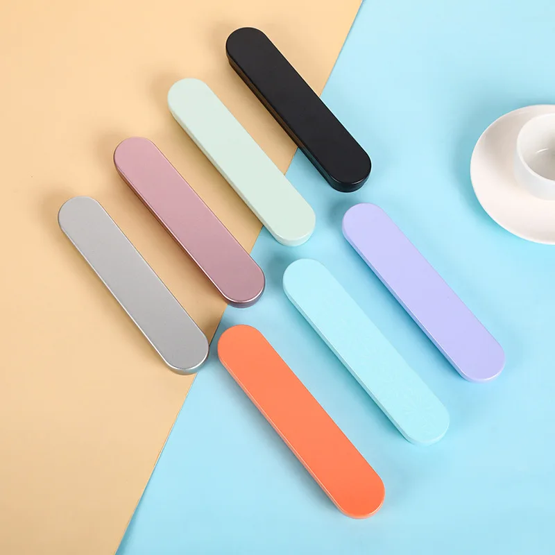 1pcs Color Rectangular Tinplate Pencil Case Pencil Case Conjoined Flip Tin Pencils Case Gift Tin Box Stationery Storage Box