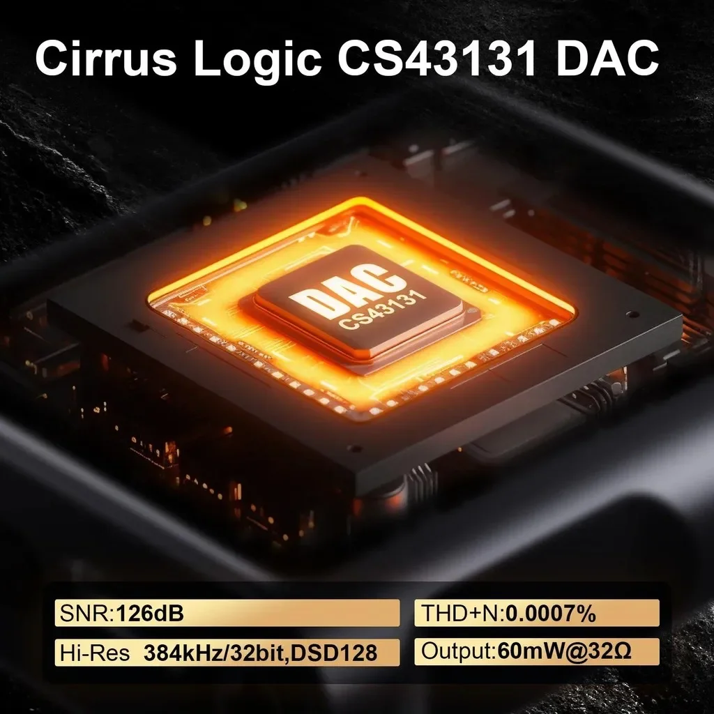 SHANLING M0S Leitor de música de áudio de alta resolução MP3 CS43131 USB DAC AMP bidirecional Bluetooth 5.0 LDAC/aptX/AAC/SBC PCM384 DSD128