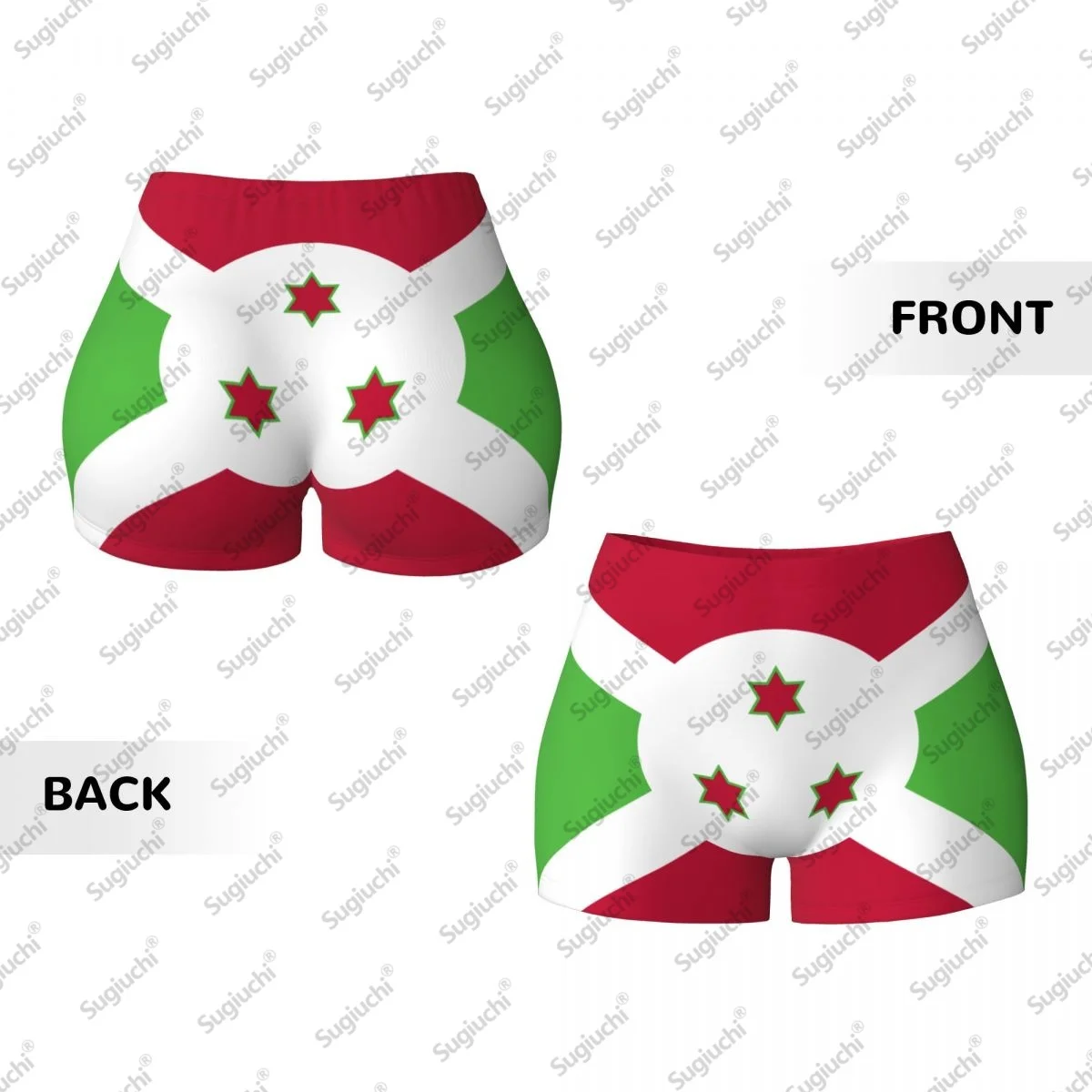 2026 Shorts de ioga com bandeira do Burundi para mulheres, treino, levantamento de bunda, cintura alta, academia, corrida, calças curtas