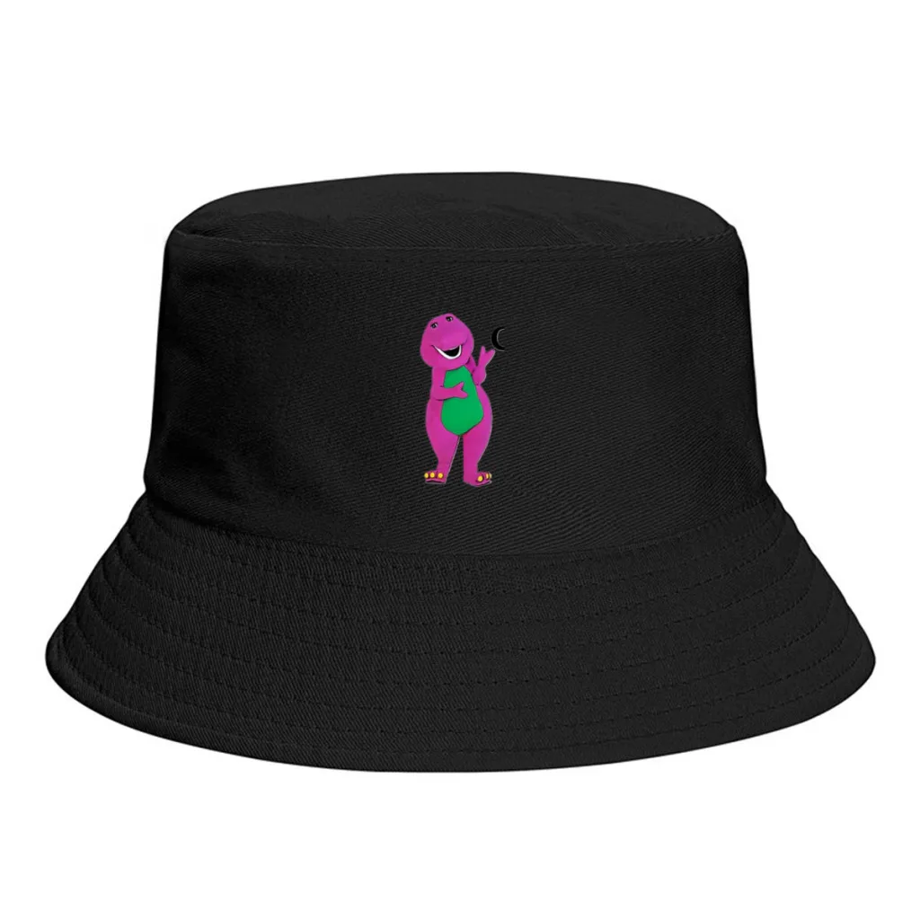 

Commit Tax Fraud Funny Purple Dinosaur Saying Vintage Unisex Bucket Hat Embroidery Women Double-Sided Hip Hop Hat Four Season