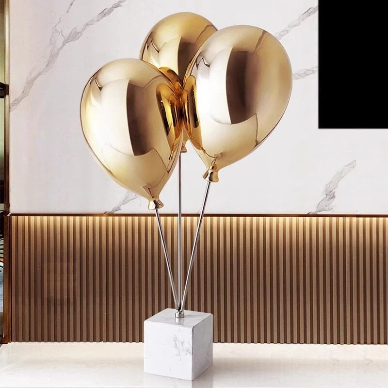 Electroplating Figurines Creative Balloon Figurine Modern Luxury Aesthetic Ornaments Interior Miniature Decoration Crafts