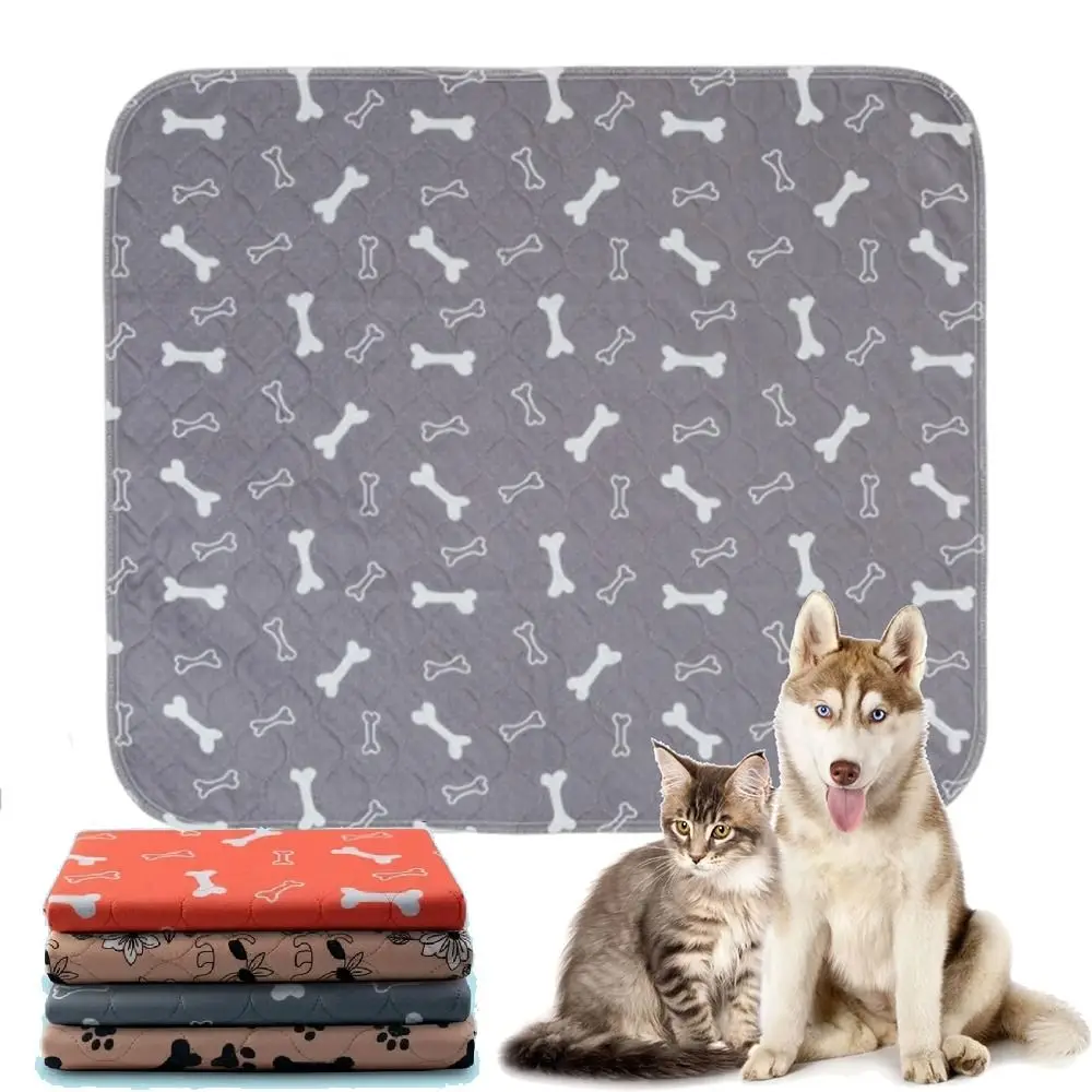 Super Absorbent Pet Bed Mat Reusable Washable Dog Urine Pad Anti-Slip Leak-Proof Puppy Pee Pad with Pheromones Pet Training