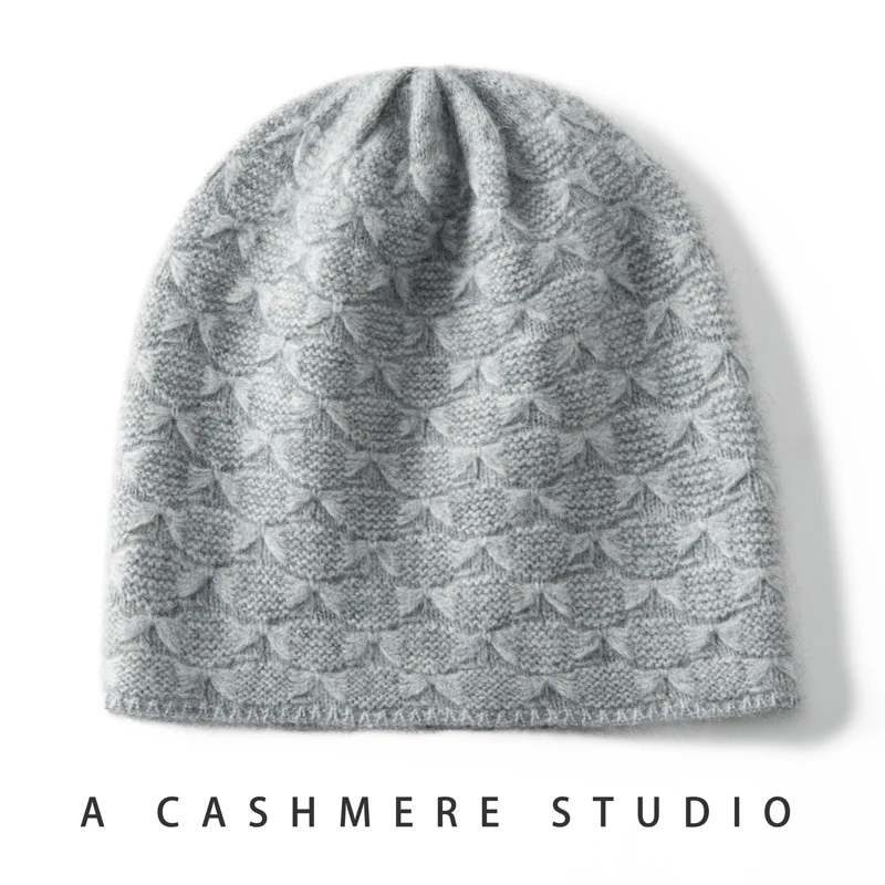 

2025 New Cashmere Hat Women's Fashion Casual Knitted Cashmere Skullies Beanies Caps Winter Outdoor Keep Warm Hats