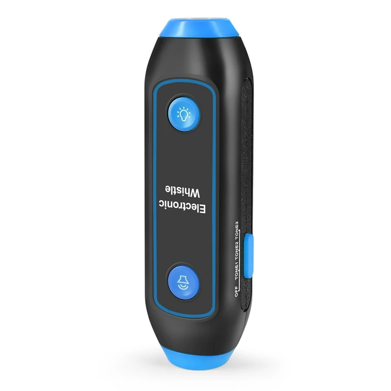 Fischietto da arbitro per giochi di basket/calcio, campeggio, escursionismo, sopravvivenza, fischietto elettronico per strumento di emergenza blu