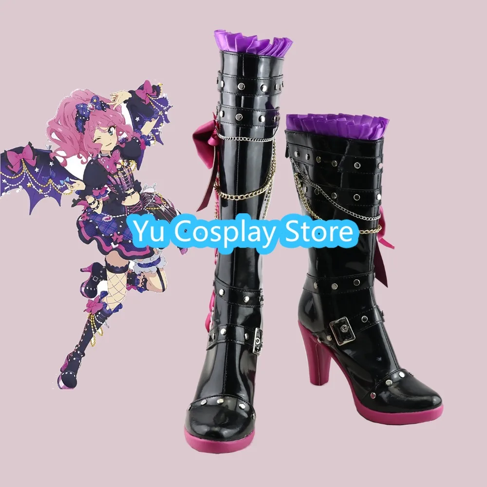 Shoe Cosplay Star Laura Sakuraba Cosplay Female High-heeled Boots Custom Idol Dream Stage Halloween Shoes