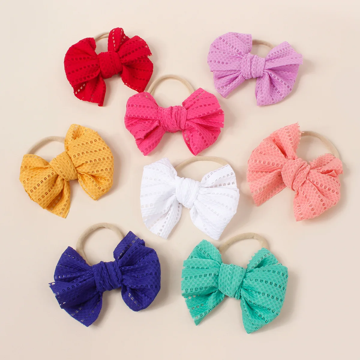 

Baby Girls Hairbands Sweet Cute Bowknot Elastic Rubber Bands Soft Cotton Hair Ties Ropes for Baby Girls Hair Styling Accessories