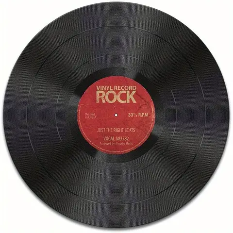 Halkfri rund musmatta vintage vinylskiva röd musmatta för hemmakontor spelbord laptoptillbehör skrivbordsinredning setup 8 best sales rund musmatta - №3