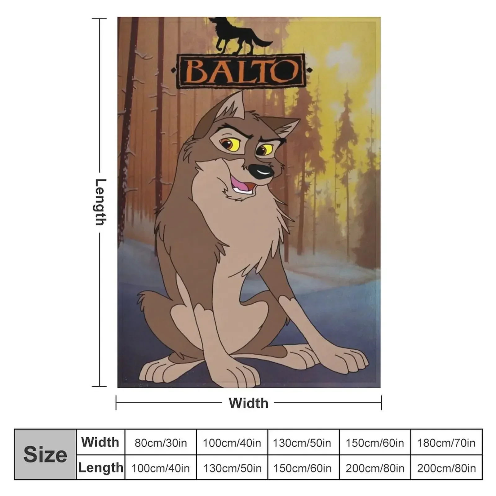 Balto In The Wilderness Throw Blanket cosplay anime Flannel Fabric Giant Sofa Blankets