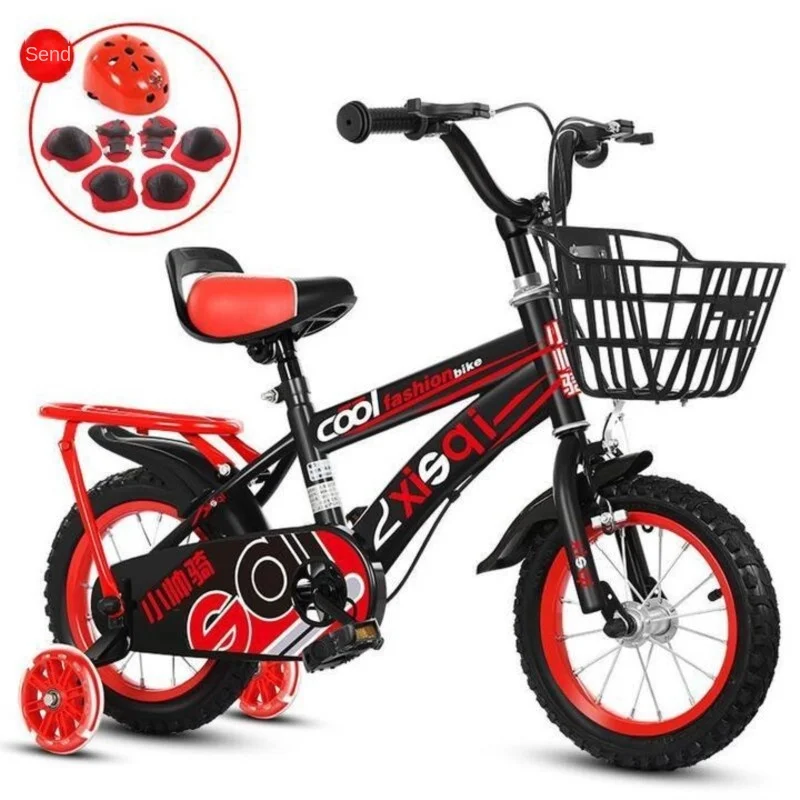 WolFAce Children's Bicycle 12-inch Bicycle 3-6-9-10-year-old Boy Mountain Bike Medium-sized Child Girl Baby Stroller Bicycle New