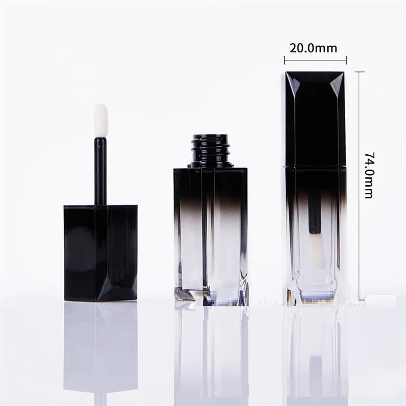 Lip Gloss Containers Empty 5ml Gradual Change Black Pink Purple White Cosmetic Packaging Plastic Sample Lipgloss Bottles