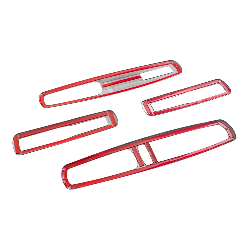 For Renault Scenic 3  Stainless Steel Window Glass Switch Cover Overlay Trim Panel Chrome Car Styling Accessories 4PCS