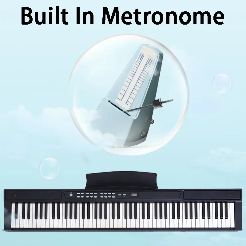 Black Portable Electronic Organ 88 Keys Electronic Piano Adult Children Beginners Pianos Professional Keyboard Instruments image 4