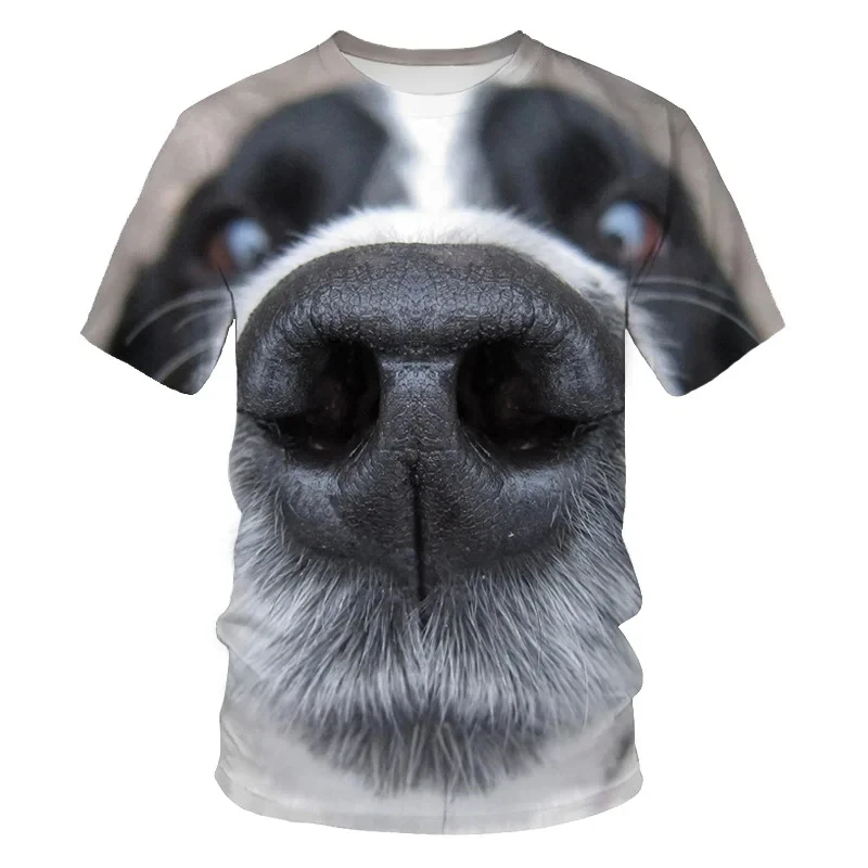 Hot Sale Funny 3D Print Dog T Shirt Men Fashion Cute Animal Pattern Short Sleeves Summer Street Tee Shirts Tops Kids T-shirt