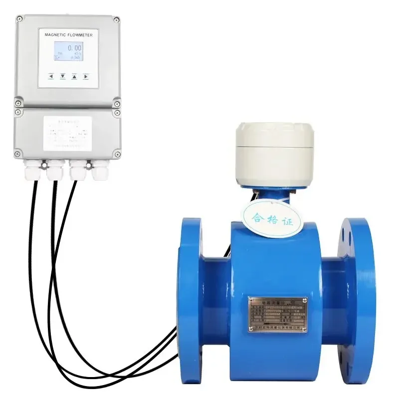 Atech Remote Lcd Ptfe Electromagnetic Flow Meter Food Grade Magnetic Flowmeter