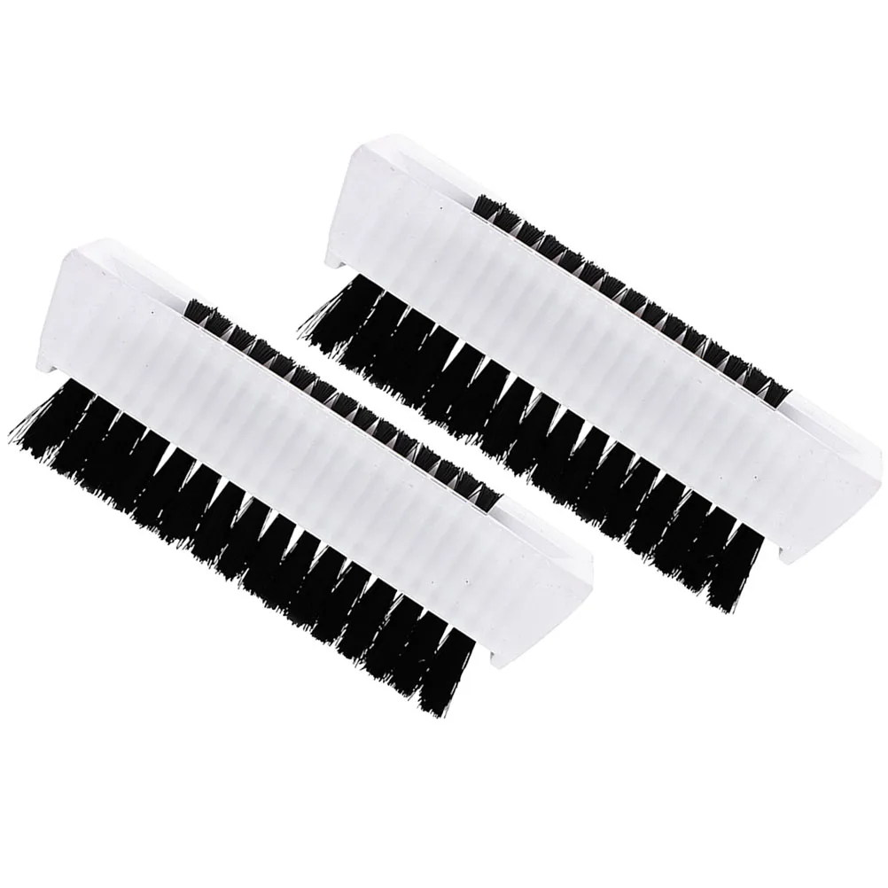 

2pcs Brush Double-Sided Portable Fingernail Cleaner Wear-Resistant Soft Bristle Nail Scrub Brush Household Daily Use Light
