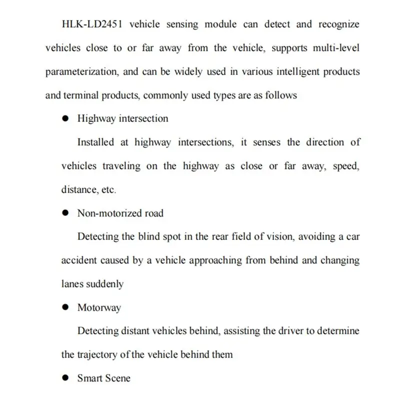 A13E-New 24G قياس سرعة المركبة ملليمتر موجة الرادار LD2451 وحدة استشعار مراقبة حالة السيارة