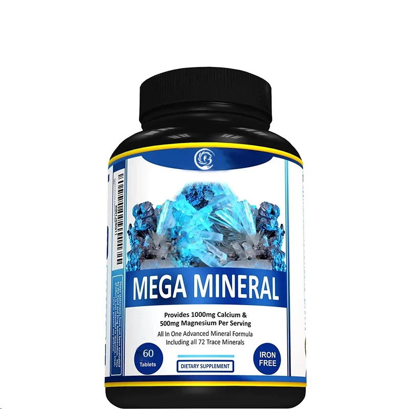 

Super mineral supplement - calcium, magnesium, zinc, potassium, boron, selenium, chromium, and 72 trace minerals