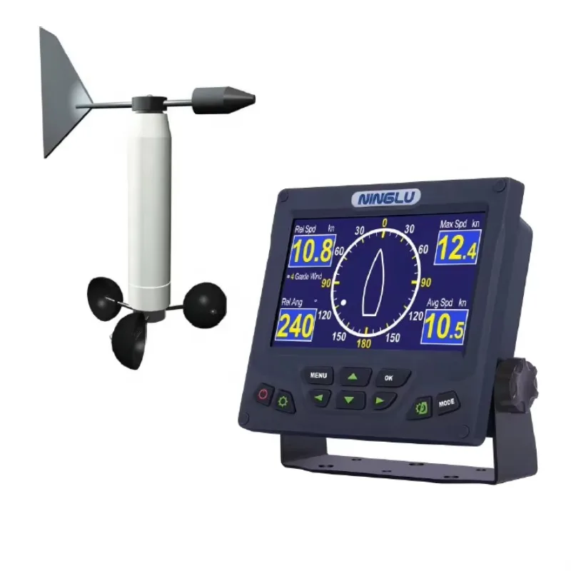 Digital Anemometer AM706 Industry Intelligent   7 Inch High Brightness LCD Display AM706E Wind Display AM706S Wind Sensor System