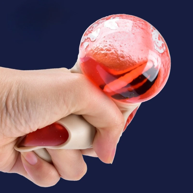 ของเล่นบีบฮาโลวีนสุดฮา ทำจาก TPR ยืดหยุ่น บีบแล้วคืนรูปเร็ว รูปทรงหัวโครงกระดูก น่ารักแบบตลก ตาโปน ของเล่นแกล้งเพื่อนในวันฮาโลวีน