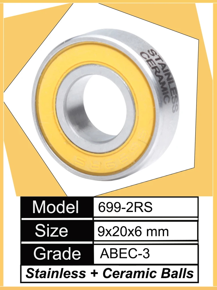 AliExpress FUSHI 699-2RS Stainless Bearing 9*20*6 mm 1PC ABEC-3 For NOVATEC Bicycle Hub Front Rear Hubs Wheel 9 20 6 Ceramic Ball Bearings 699RS