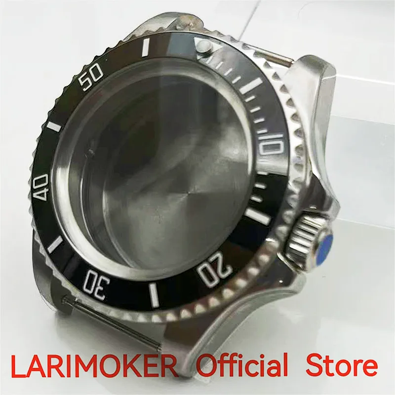 LARIMOKER silver Steel Watch Case for 43 MM Sea Silver NH34 to NH39 ETA  2836 Miyota 8215 821 a Mingzhu  2813 3804 Movement