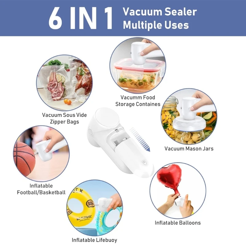 Jar Vacuum Sealer for Mason Electric Handheld Air Pumps Wide and Regular