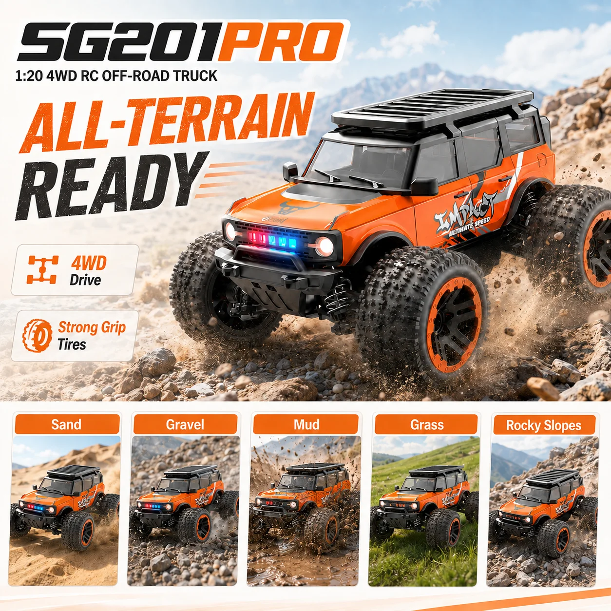 1:20 4WD カーボンブラシRCオフロードトラック 40 - Servo 9G のレビューと価格