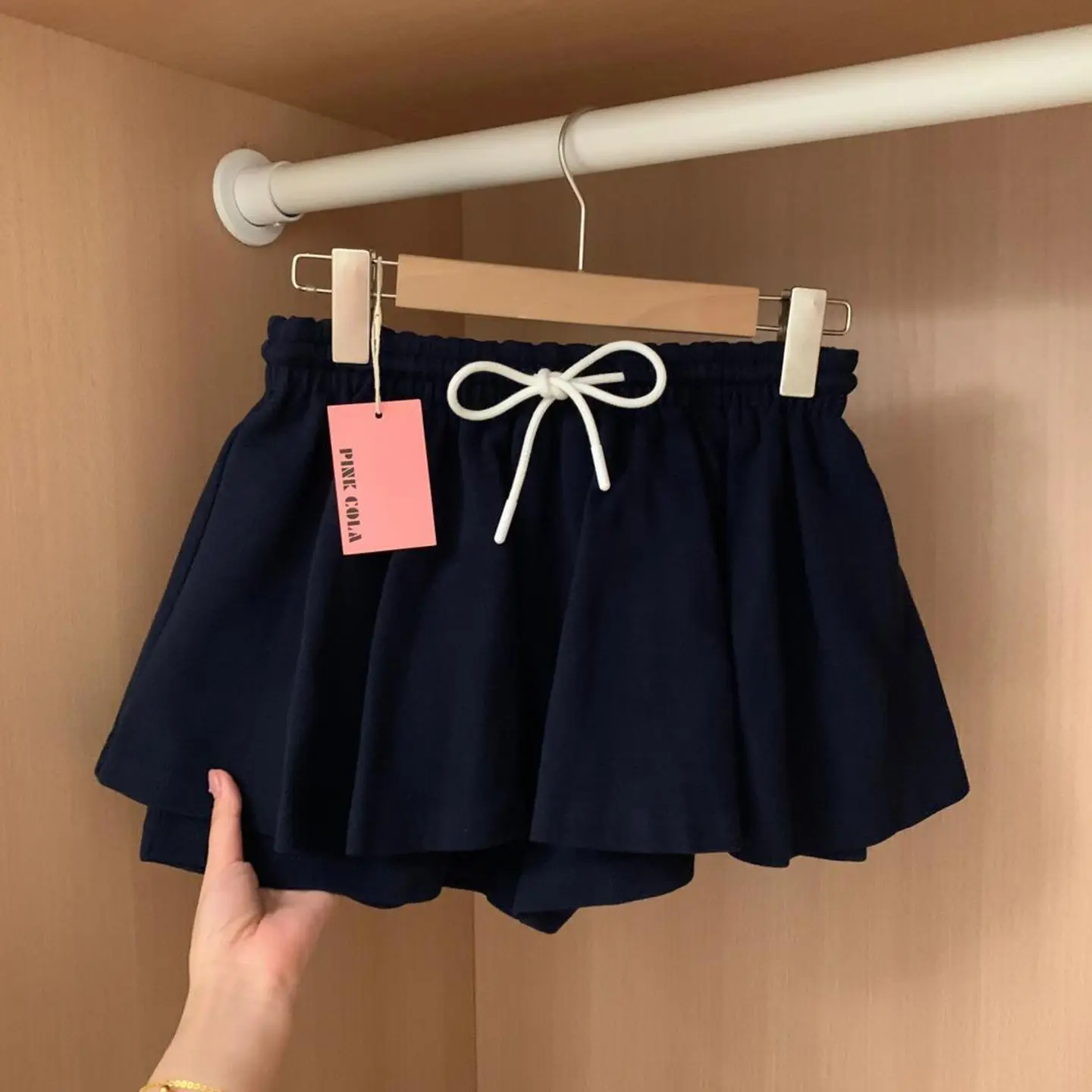 Unique Design High Waist A-Line Skirt Women's Thin Fashionable Puffy Skirt Sporty Feel Short Skirt Breathable Polyester