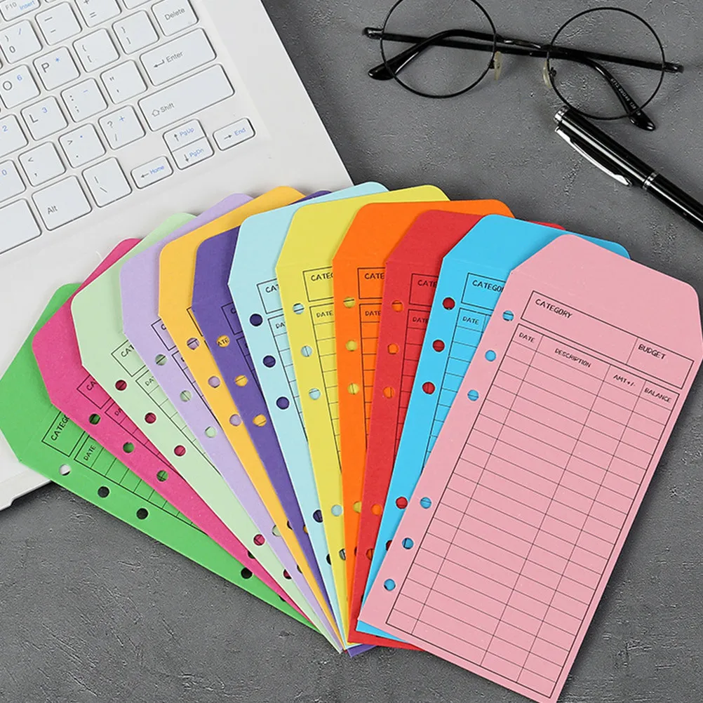 36Pcs A6 Colored Cardstock Budgeting Envelopes for Cash Management Secure Seal Reusable Money Envelopes for Restaurants Banks