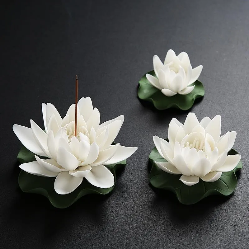 

Ceramic Lotus Incense Insertion Creative Aromatherapy Stove Household Indoor Incense Plate Thread Fragrance Incense Stove ZE579