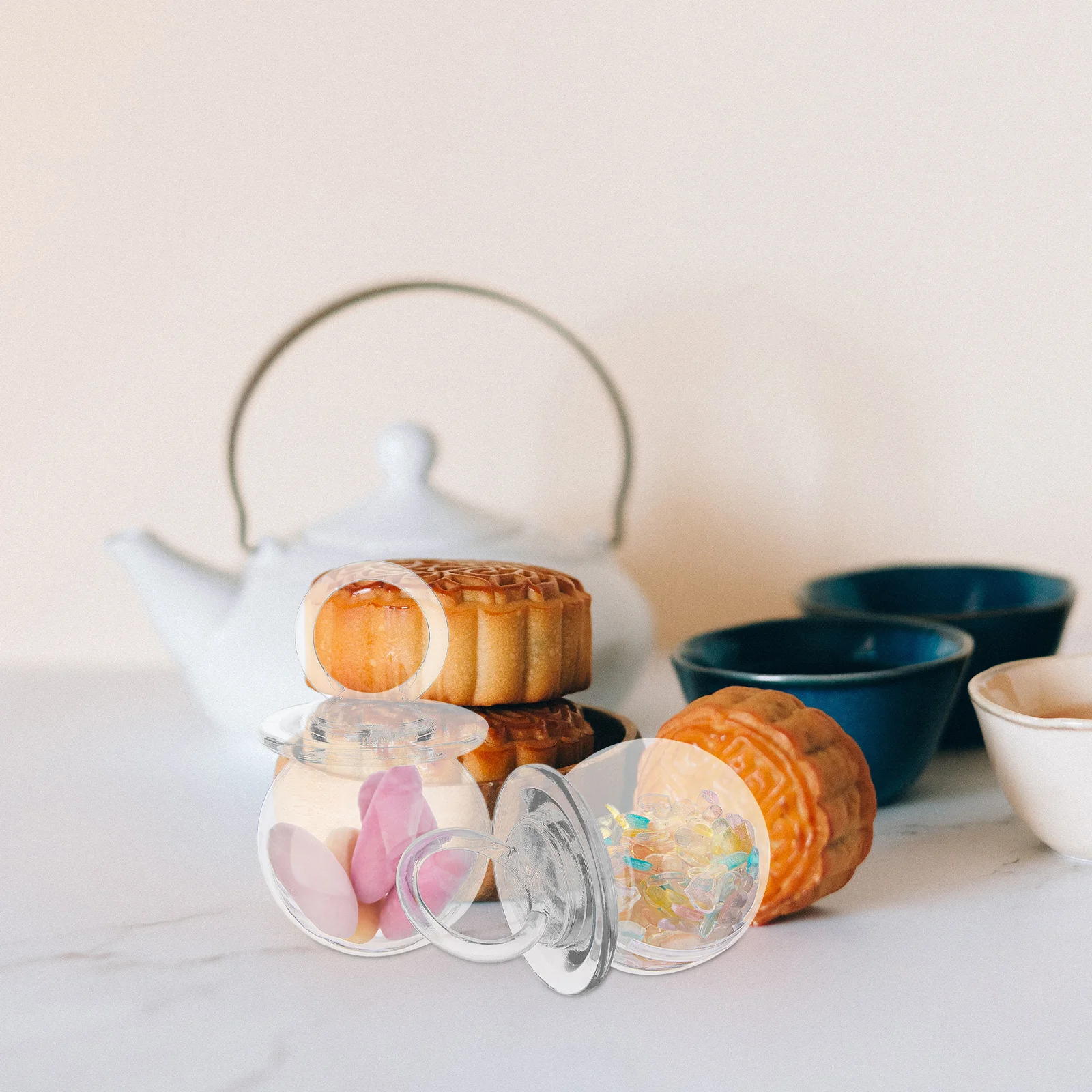 

24pcs Baby Pacifier Candy Boxes Clear Mini Treat Containers For Baby Shower Birthday Party Favors Transparent Box Favor Case