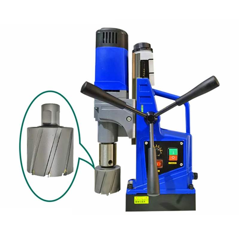 LY Portable Magnetic Core Drilling Machine Annular Cutter Drill Press Electric Bench Drilling Rig Machine for Engineering Steel