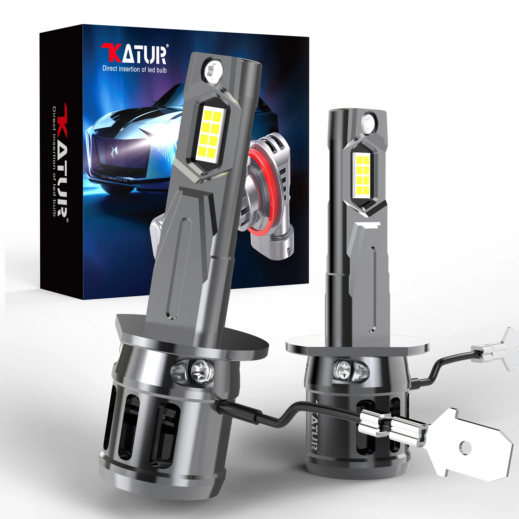 

Katur 2x H1 Car Led Bulbs Auto Headlight with Fan High Power CSP Chips 100W For Renault Scenic 2003~2010 Seat Altea 5p 2004~2015