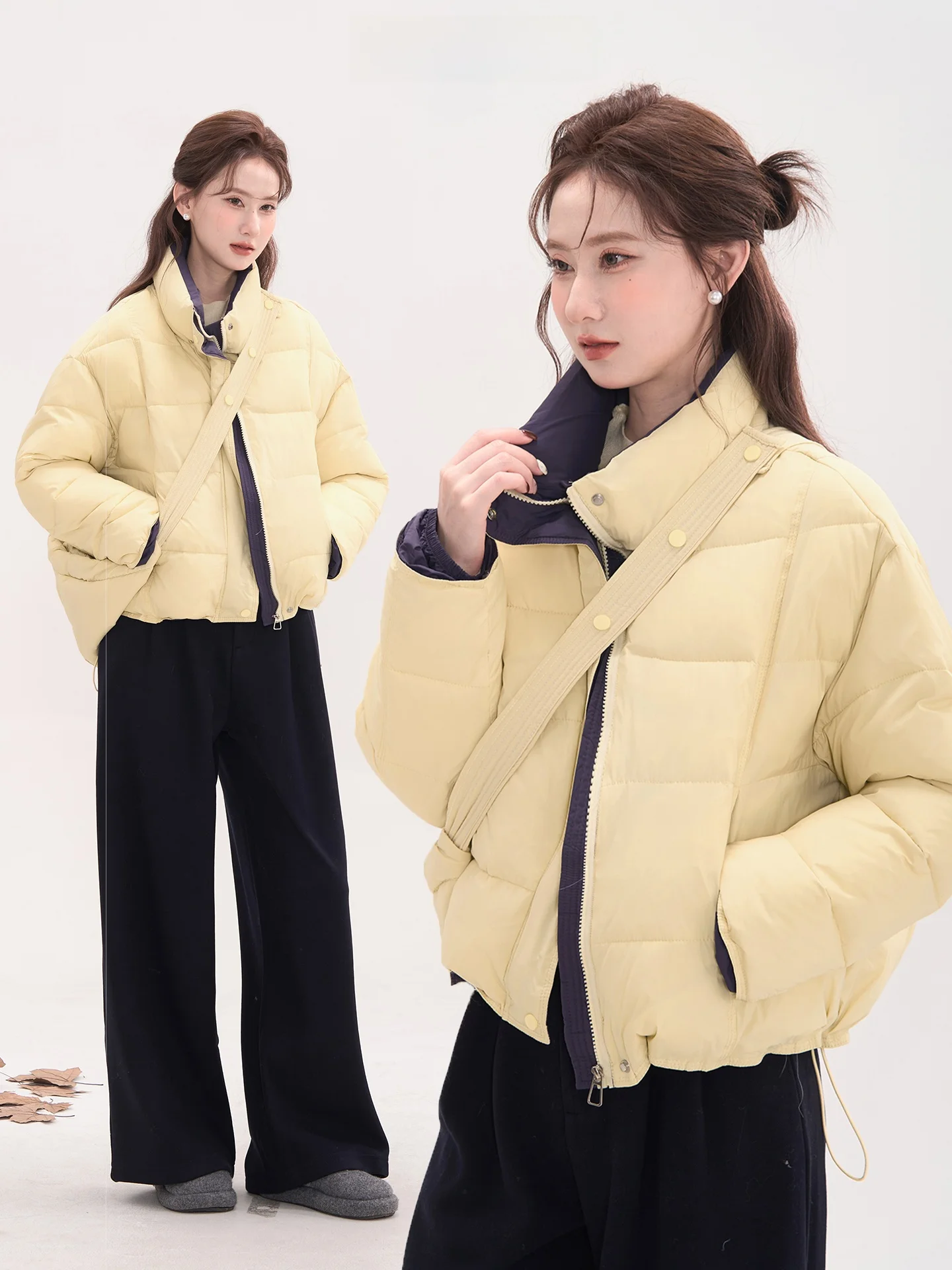 

Женская зимняя куртка Heme Cheese Fluffy Casual с воротником-стойкой, свободного кроя, в корейском стиле, из хлопка, с эффектом объемности, онлайн-продажа.