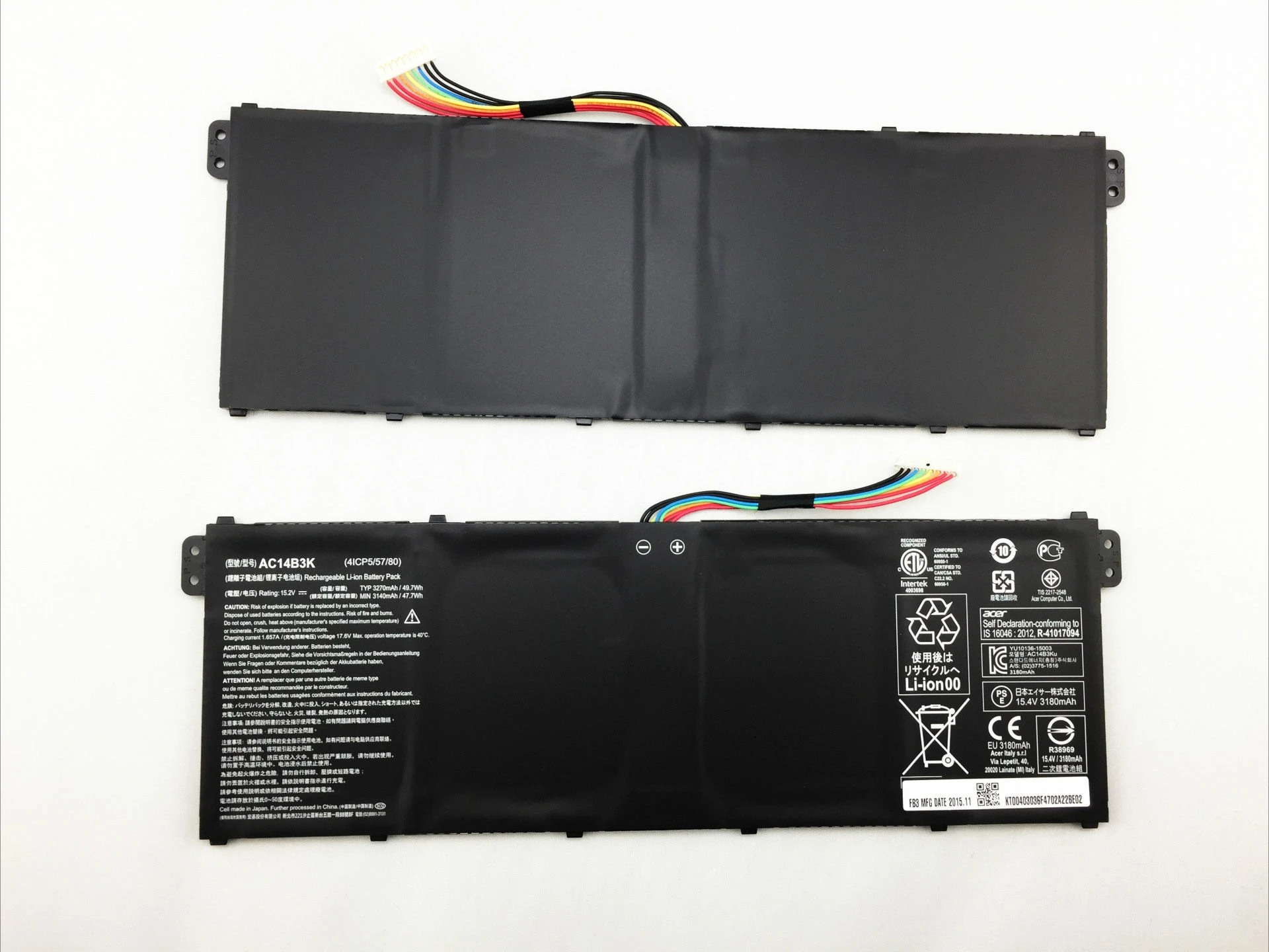 3270mAh AC14B3K Battery for Acer Aspire Switch Alpha Chromebook for Acer Aspire R3 R3-131T R5 R5-471T R5-571T ES1-572