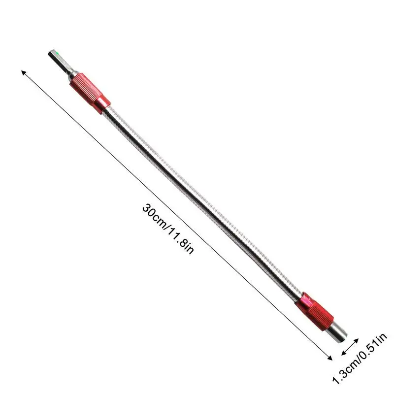 Extensión de broca Flexible, vástago Hexagonal, broca de impacto Flexible Universal de 11,8 pulgadas, broca de extensión de eje Flexible de Metal