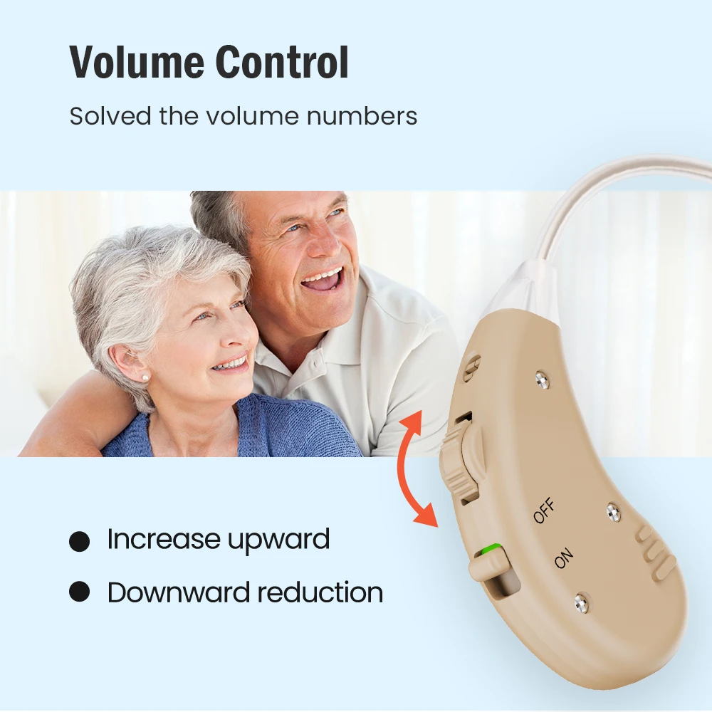 Hearing Amplifiers Set with New Digital Technology Invisible Design and Rechargeable USB Dock  Pair Hearing Aids