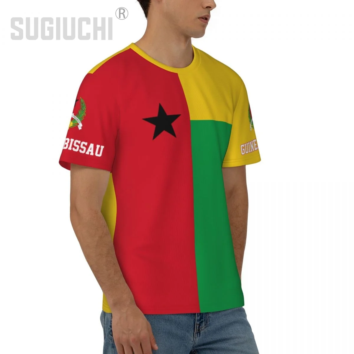 Unisex Nation T-shirt Guinea-Bissau Flag T-shirts jersey For Men Women Soccer Football Fans Gifts Custom clothes tee