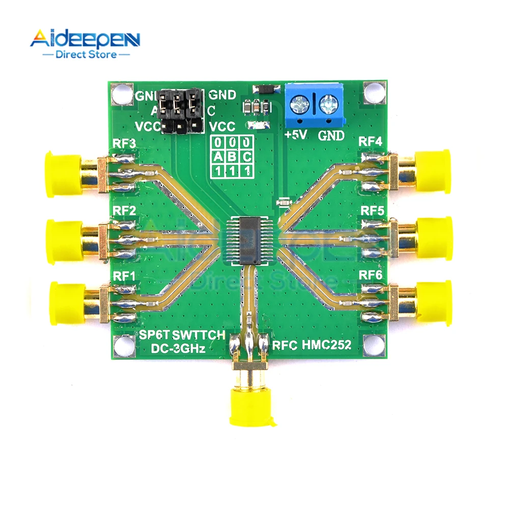 Nieodblaskowy moduł przełącznika RF Moduł przełącznika RF Jednobiegunowy 6-rzutowy nieodblaskowy element elektroniczny HMC252 DC-3 GHz