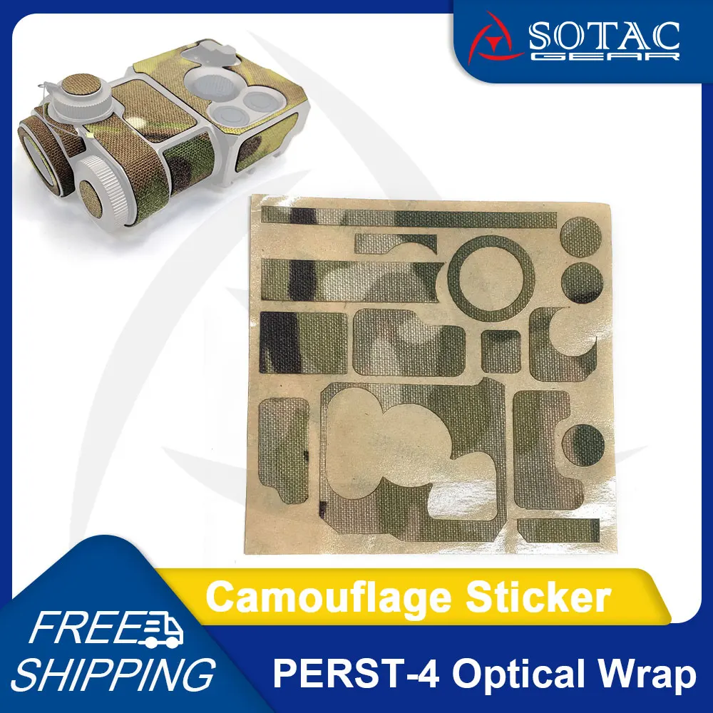 Tactical Camouflage Sticker PERST-4 Laser Protection Flashlight Wrap Optical Stickers SOTAC GEAR