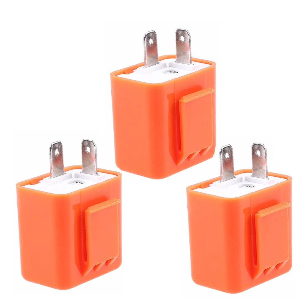 

3 Pcs LED Flash Lights Electronic Turn Signal Flasher Relay Indicator Lamp Motorcycle Orange