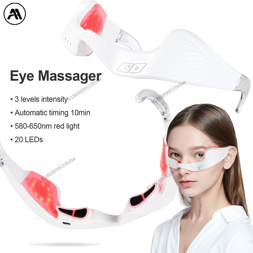 Dispositivo de belleza ocular más vendido: masajeador portátil con terapia de luz roja y infusión de esencia