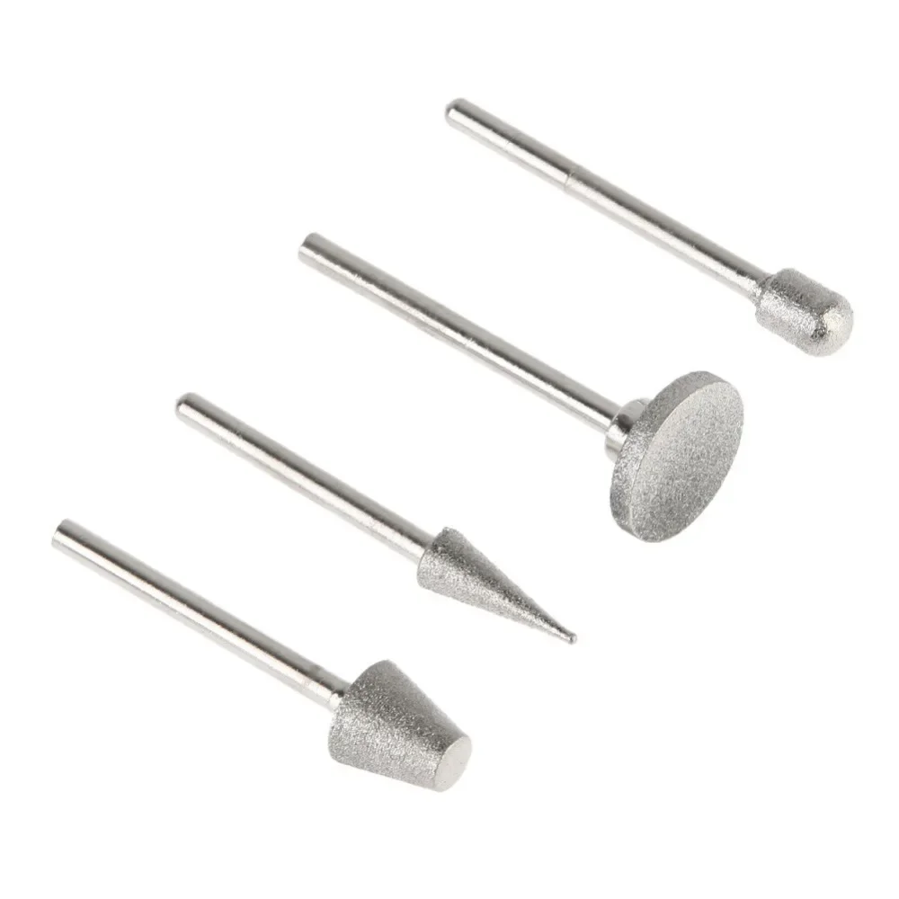 Imagem -03 - Krachtige-diamante Derrubado Revestido Rotary Moagem Cabeça Jóias de Vidro Burr Lapidary Grit 150 Grinder Cabeça Ferramentas 50 Pcs