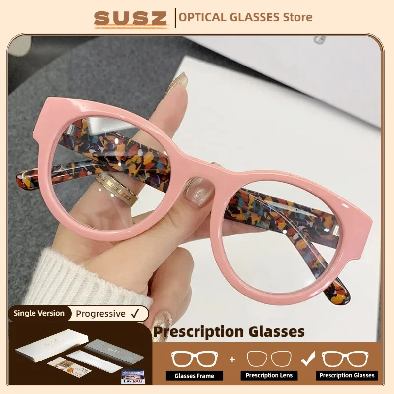 susz-high-quality-new-design-anti-blue-ray-reading-glasses-women-round-frame-myopia-hyperopia-prescription-optical-eyeglasses