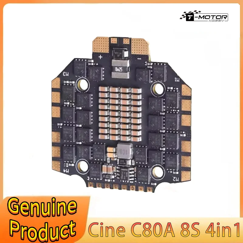 T-MOTOR HOBBY Cine C 80A C80A 4w1 4-8S Blheli32 Podwójne MOSFETy Seria CINE Regulator Obrotów ESC do Drona Samolotu Quadcoptera