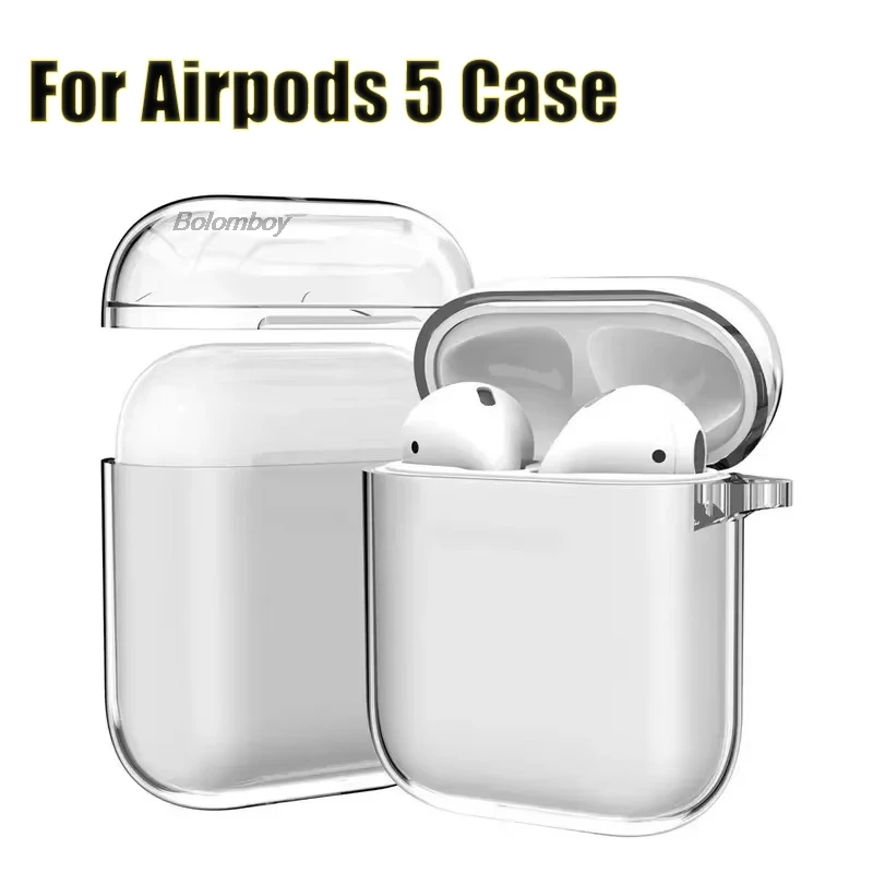 Soft Protective Cover For AirPods 5 4 3 2 1 Air Pods Pro 3 Pro 2 Pro3 Transparent Earphones Case Clear TPU Headphone Accessories