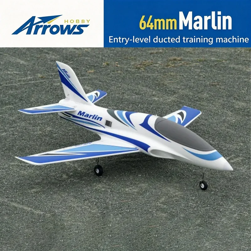 Blue Arrow 64mm Marlin EDF Jet Fixed Wing Novice Entry-Level Anti Fall Ducted Electric Remote-Controlled Aircraft PNP-AH009P
