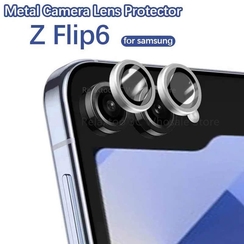 ZFlip6เคสป้องกันสำหรับ Samsung Galaxy Z Z Flip6 Z flip zflip 6 2024อลูมิเนียมอัลลอยด์เลนส์ป้องกัน