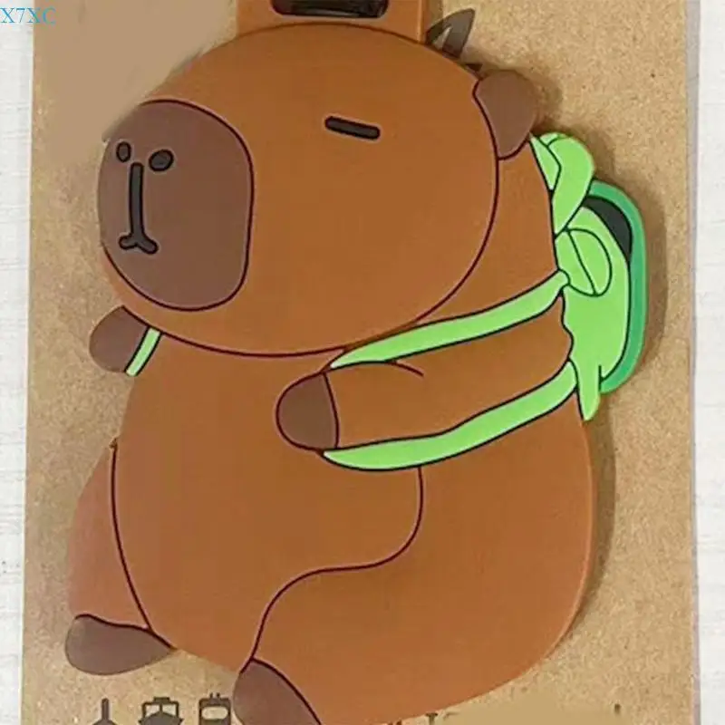 X7XC Japanese Capybara PVC Identification Portable Label for Backpacks and Phones