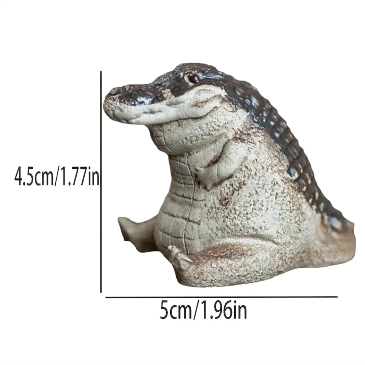Alligator Statue Ornament, Tea Pet Alligator Baby Statue Garden Animals Figurine, Resin Decor &LICG